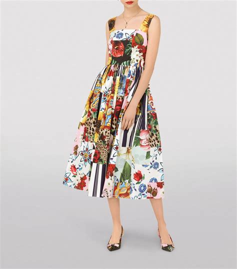 dolce gabbana patchwork dress|dolce and gabbana dresses 2022.